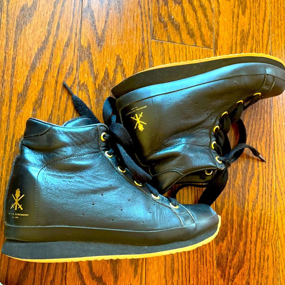 Opening Ceremony Adidas black lace up boots US7.5